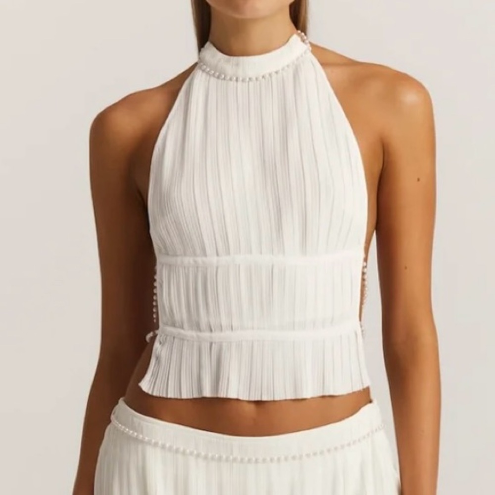 Sasha Therese Perla Top White